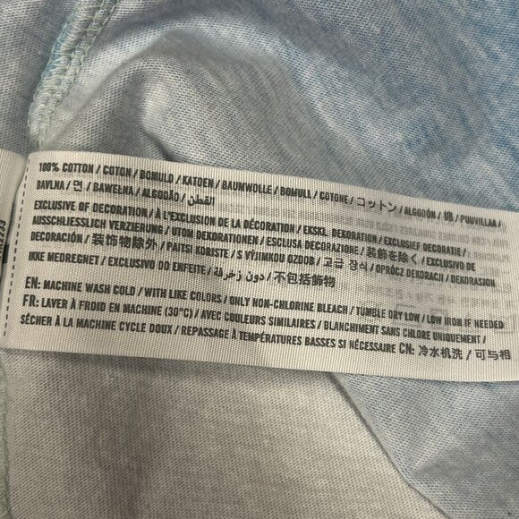 Hollister Mens XL Ombre Tee Mint To Blue Fade Embroidered‎ Casual Surfing Preppy - Picture 8 of 9